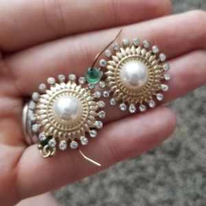 Faux pearl earrings